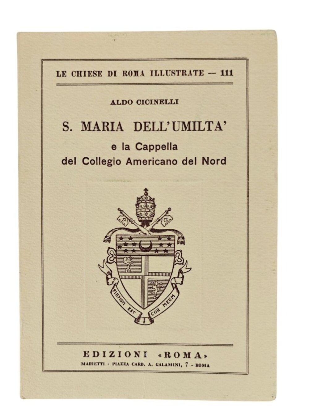 S. Maria DellUmiltà Aldo Cicinelli 1970 Paperback Religious History